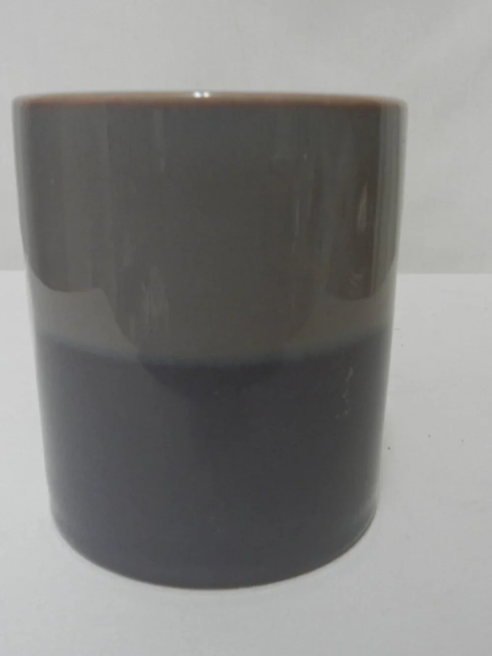 Sur La Table Color Block Monogram D Mug Cup 15oz purple dish micro safe NEW NWT